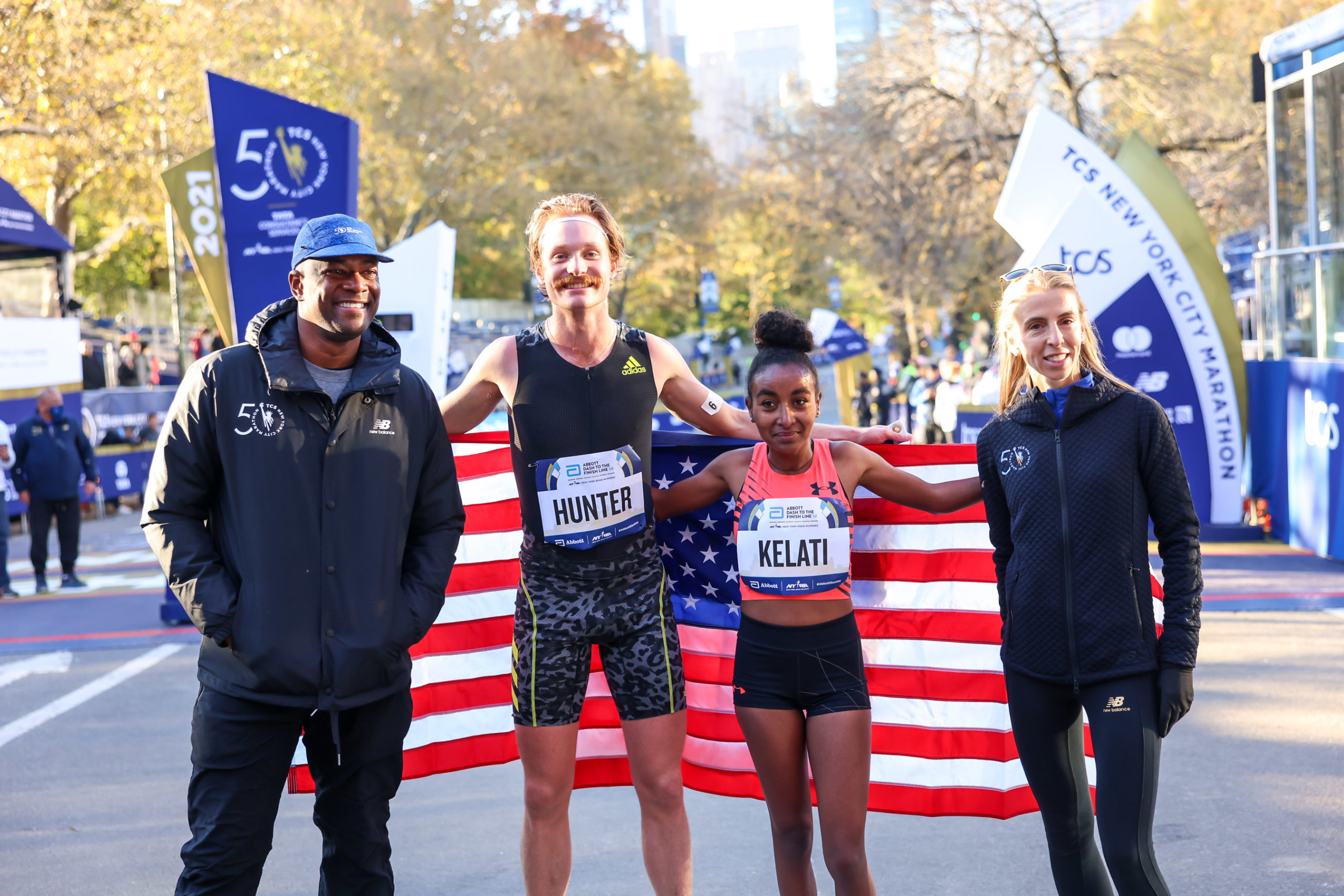 Weini Kelati and Drew Hunter Win 2021 USATF 5K Championships at Abbott